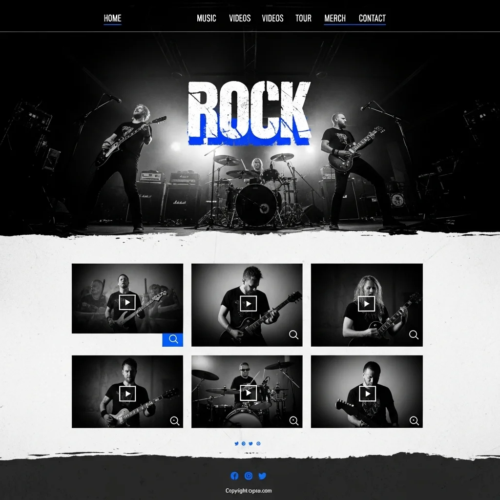 Music Band Website Design: AI-Generated Concept - Image 2