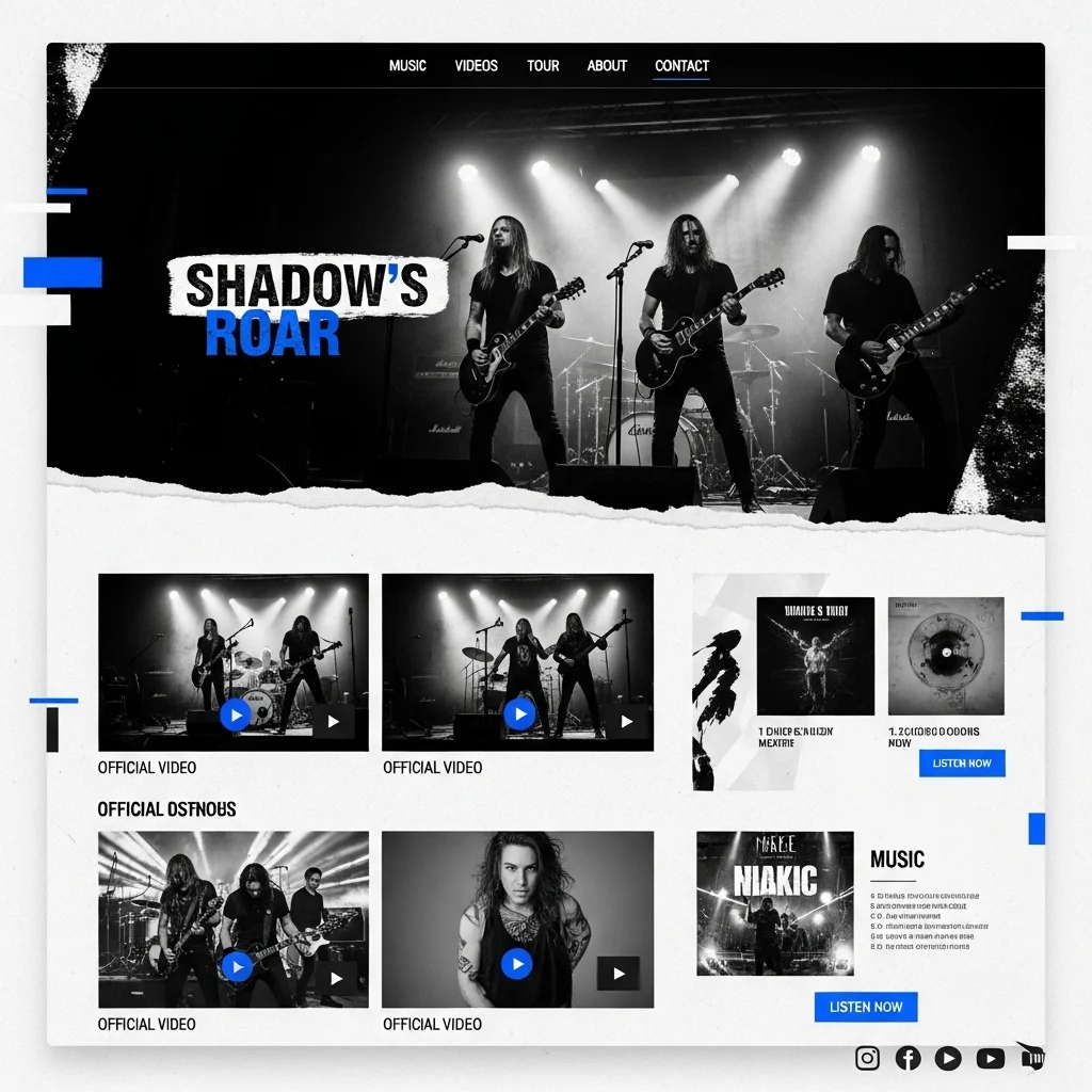 Music Band Website Design: AI-Generated Concept - Image 3