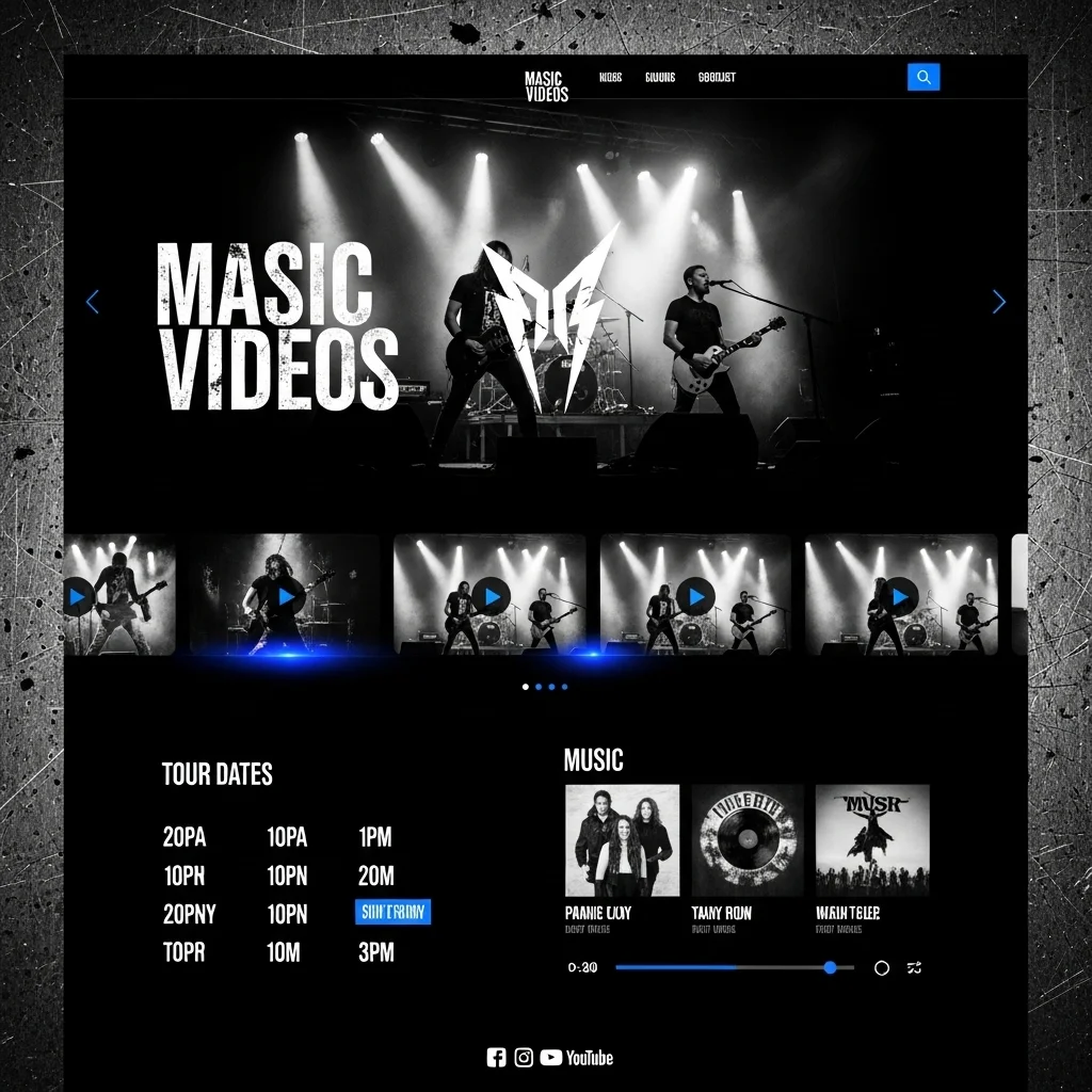 Music Band Website Design: AI-Generated Concept - Image 4