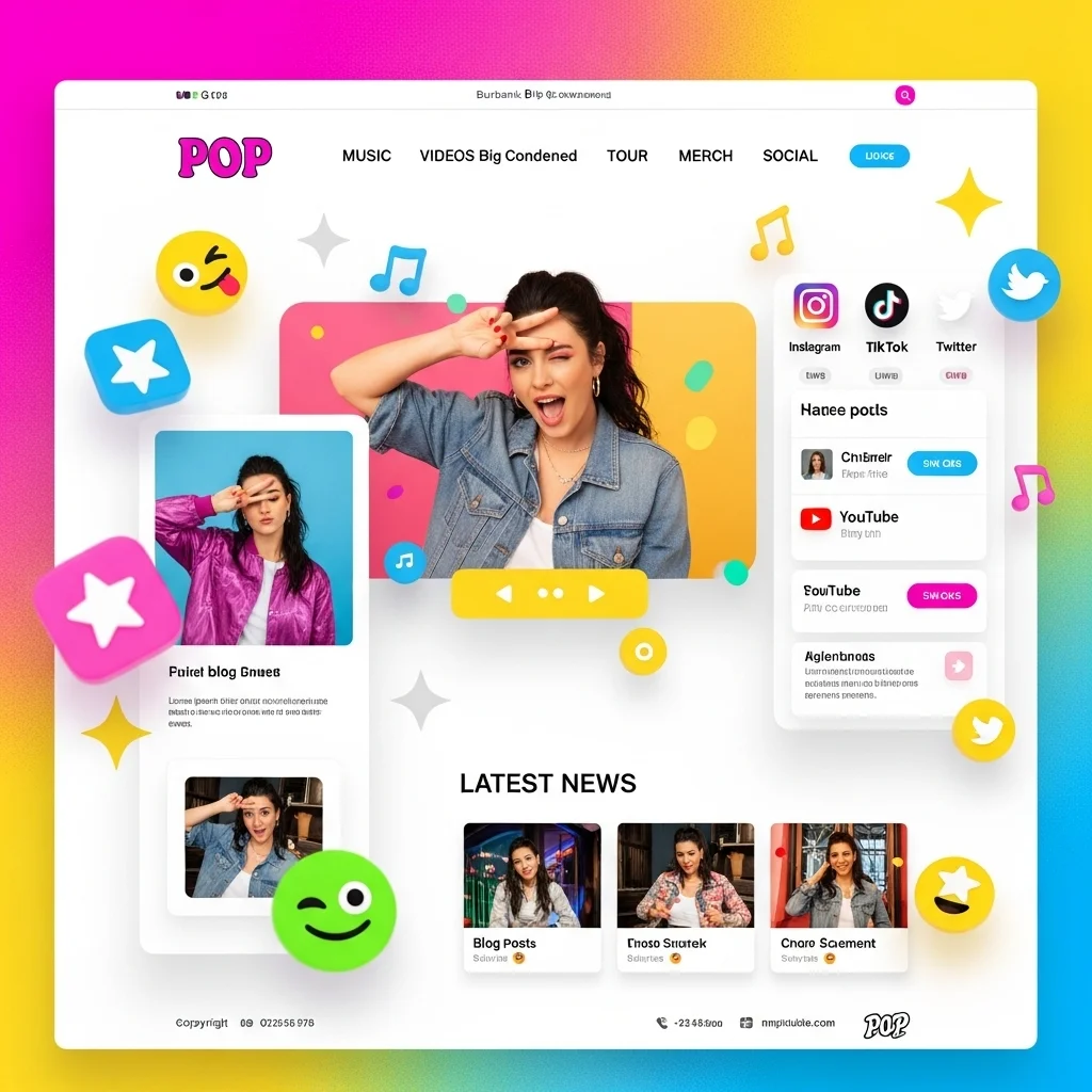 Music Band Website Design: AI-Generated Concept - Image 1