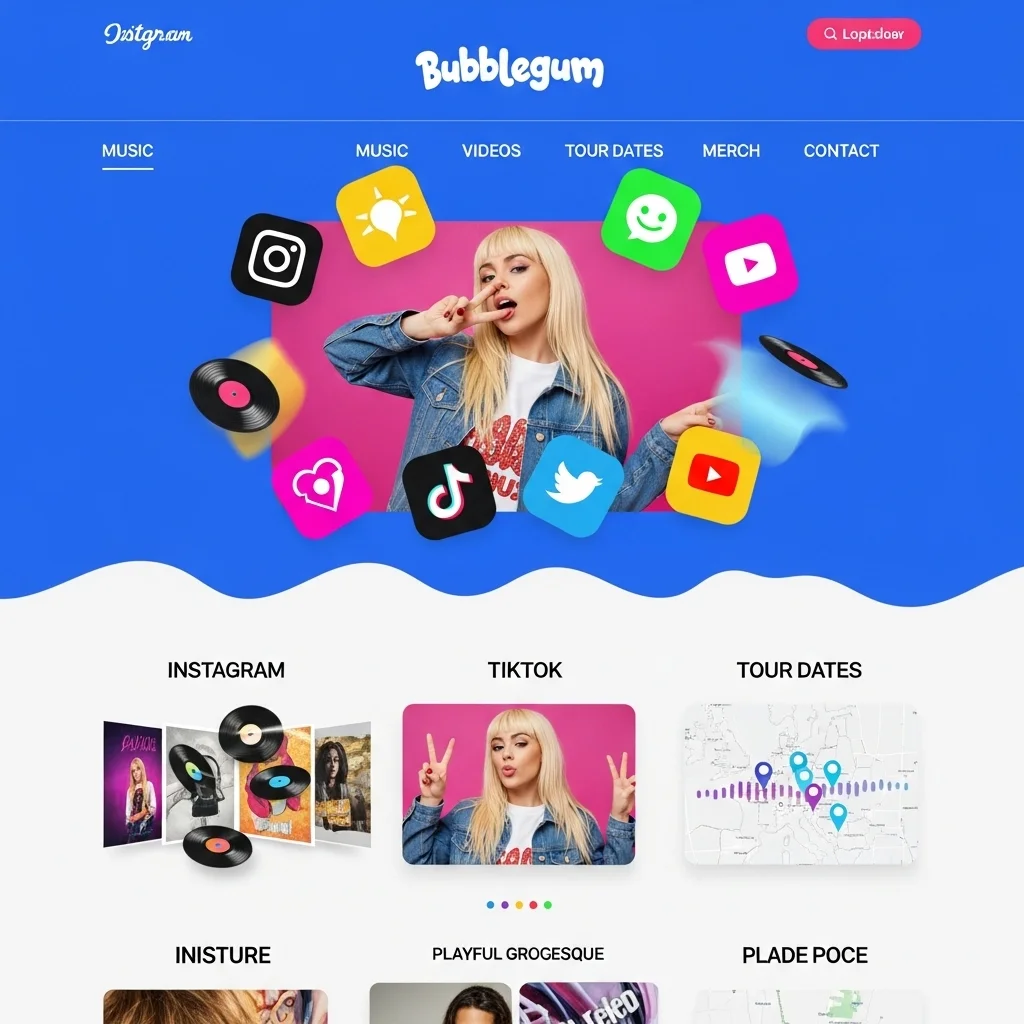 Music Band Website Design: AI-Generated Concept - Image 2
