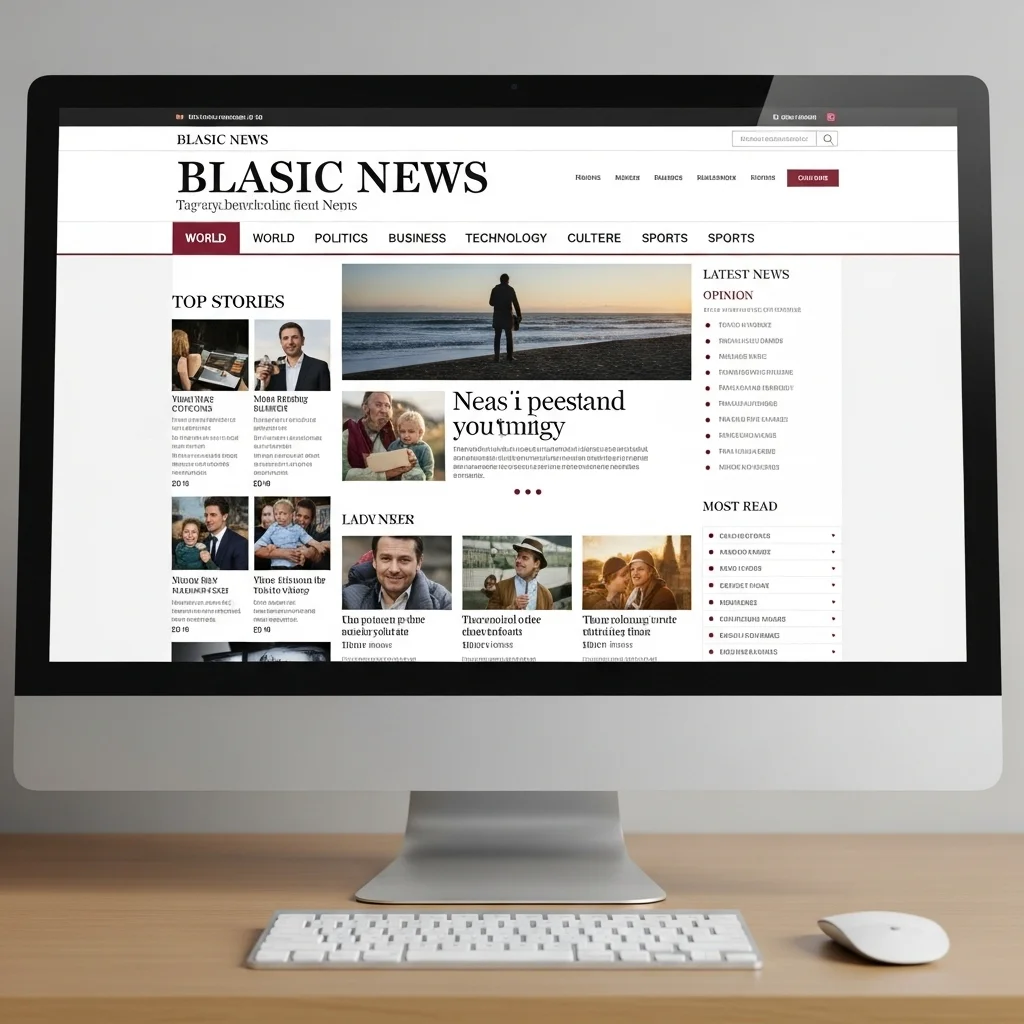 News Magazine Website Design: AI-Generated Concept - Image 1