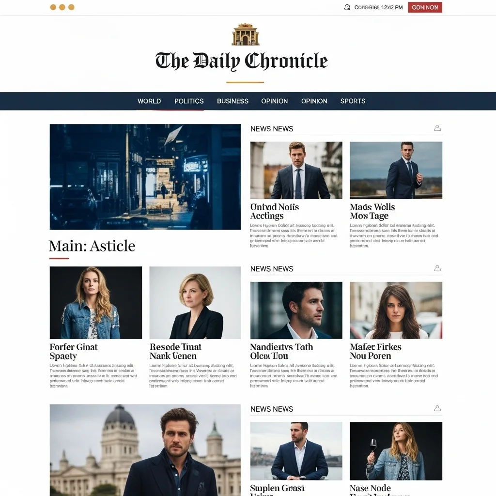 News Magazine Website Design: AI-Generated Concept - Image 2