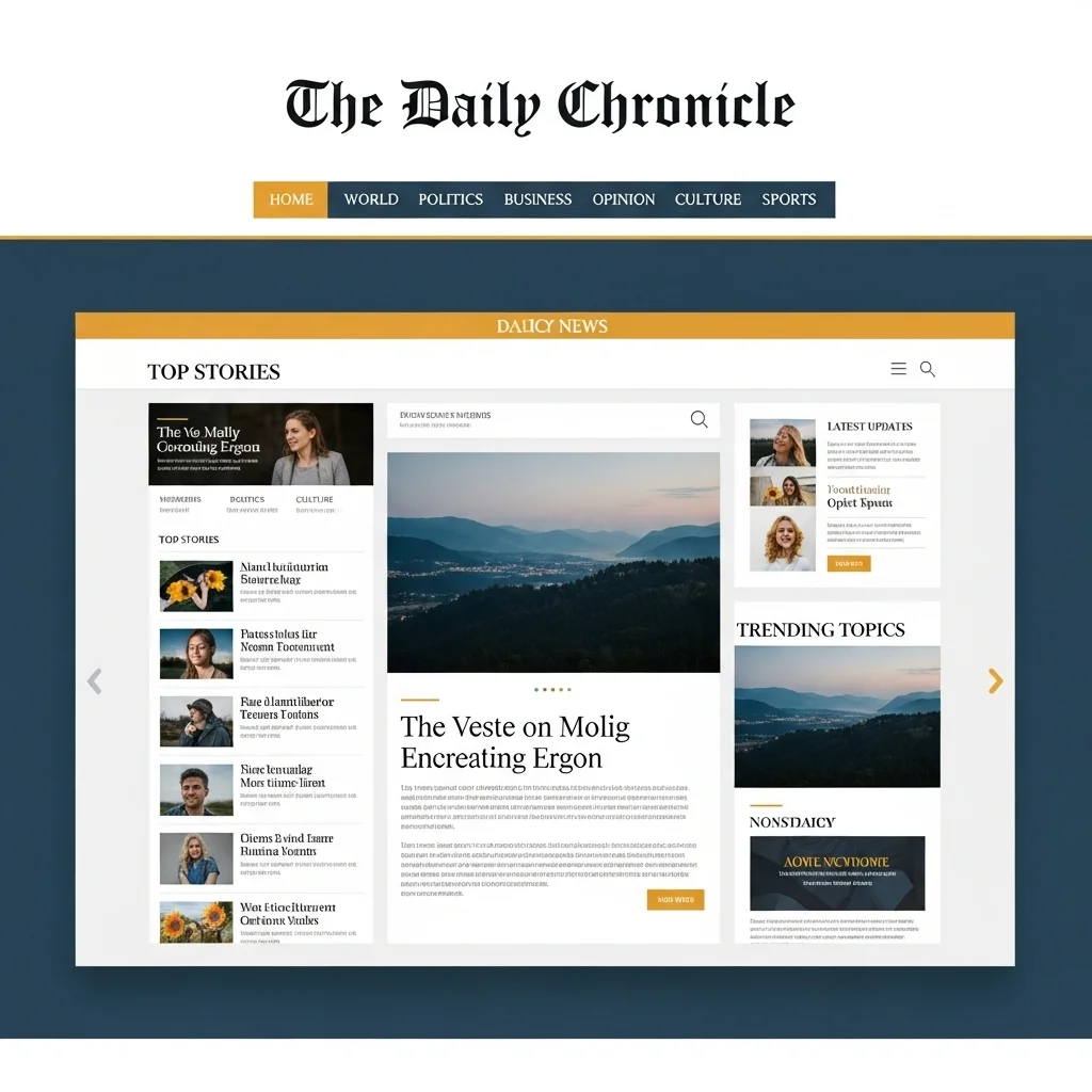 News Magazine Website Design: AI-Generated Concept - Image 3