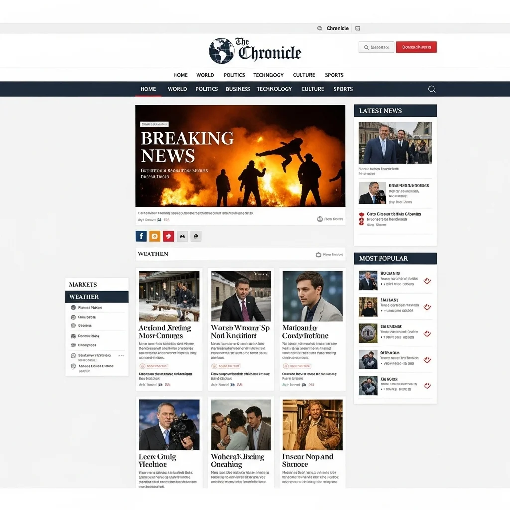 News Magazine Website Design: AI-Generated Concept - Image 4