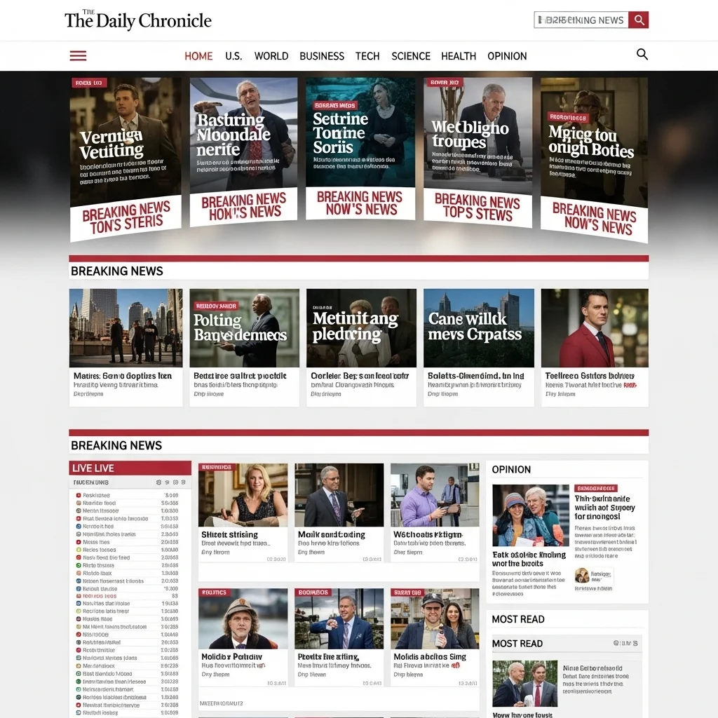 News Magazine Website Design V2 - AI Generated Concept 1