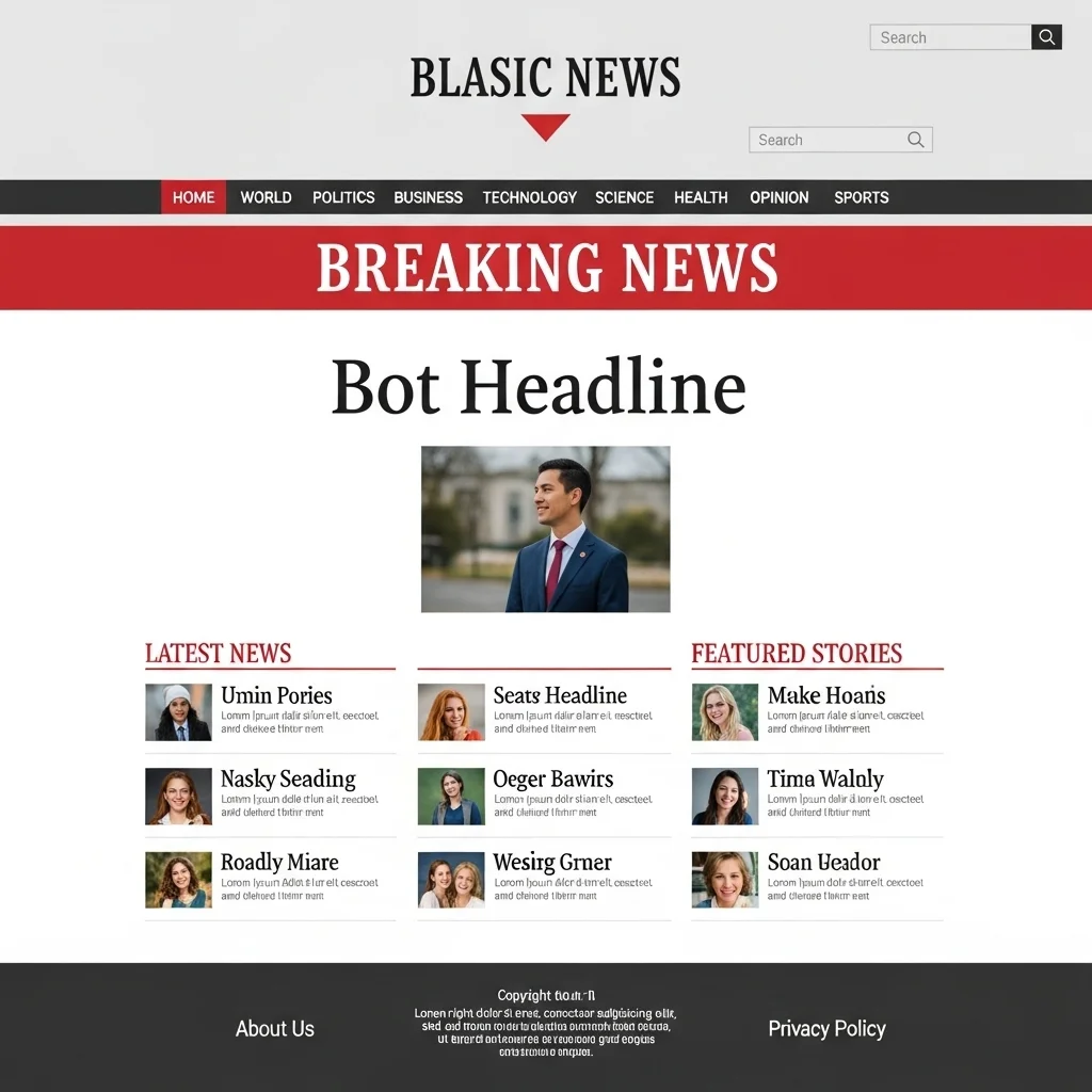 News Magazine Website Design V2 - AI Generated Concept 4