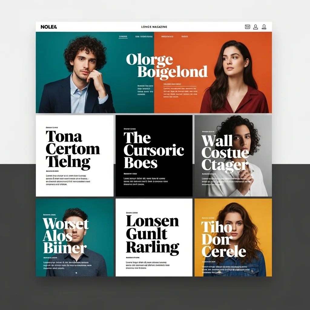News Magazine Website Design Concept 2 - AI Generated