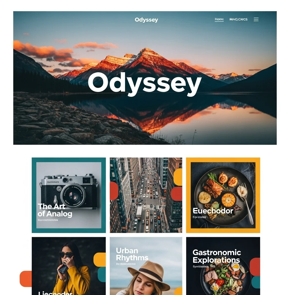 News Magazine Website Design Concept 3 - AI Generated