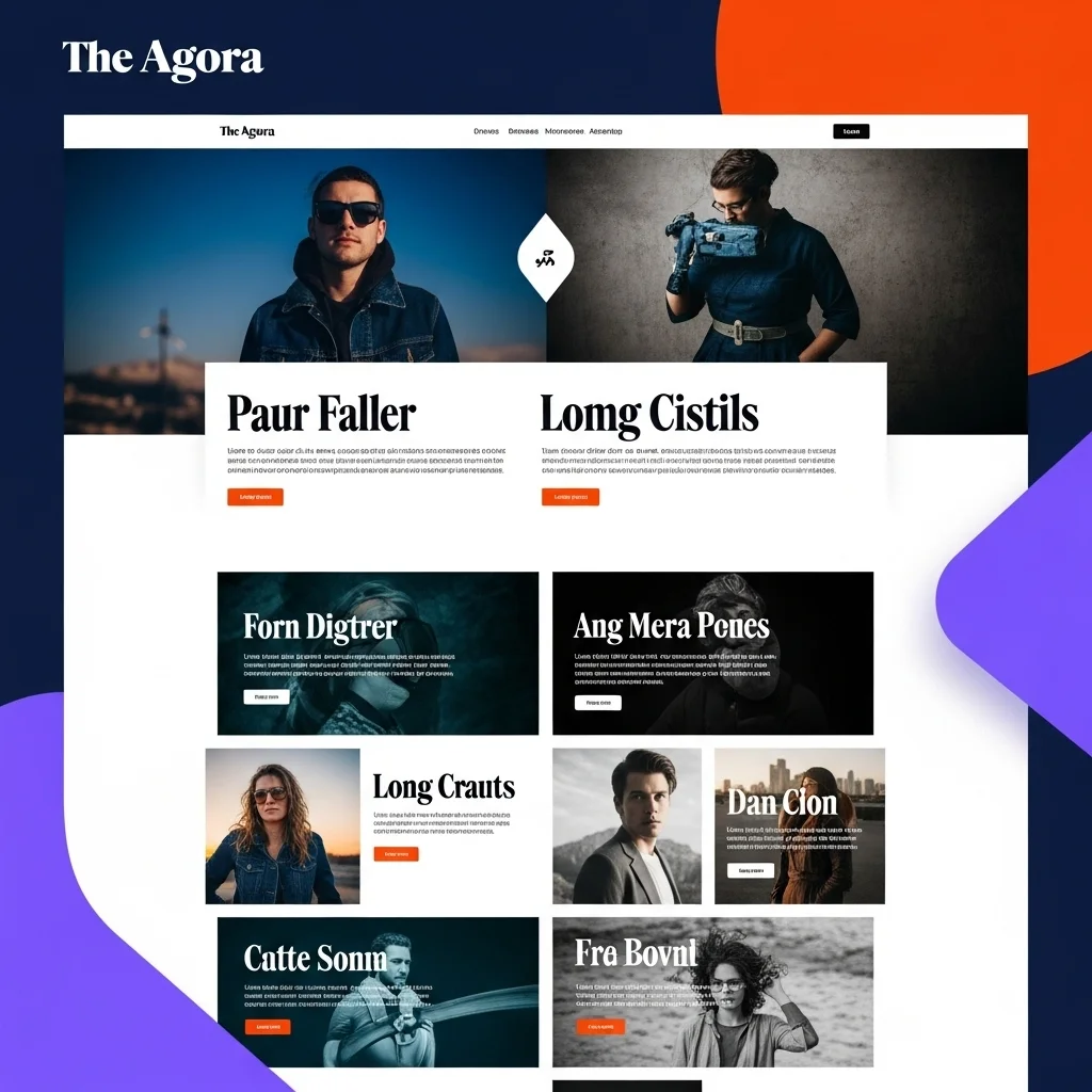 News Magazine Website Design Concept 4 - AI Generated