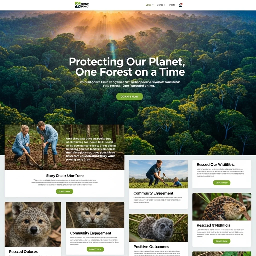 Qeyri-kommersiya Xeyriyyə Veb Saytı Dizaynı: Süni İntellekt Tərəfindən Yaradılan Konsept - Şəkil 3