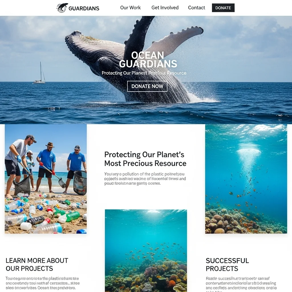 Qeyri-kommersiya Xeyriyyə Veb Saytı Dizaynı: Süni İntellekt Tərəfindən Yaradılan Konsept - Şəkil 4