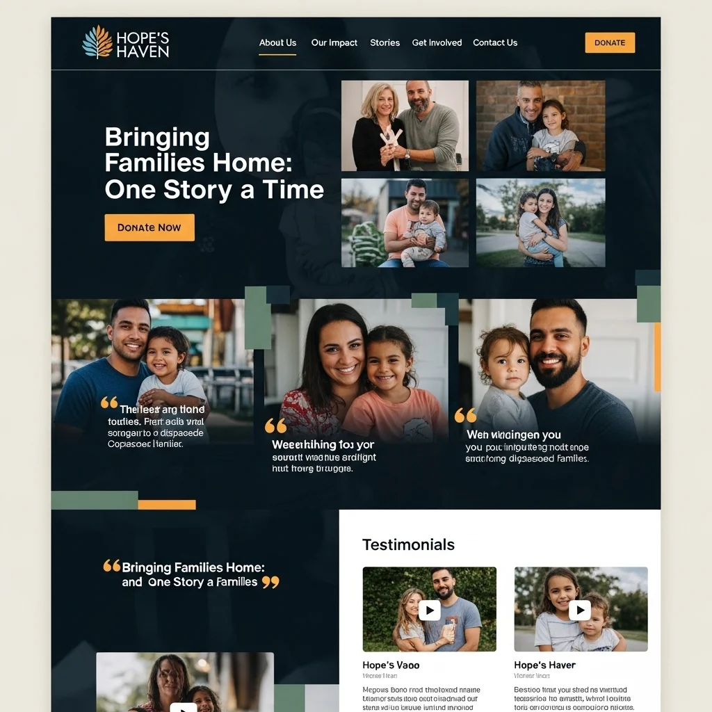 Qeyri-kommersiya Xeyriyyə Veb Sayt Dizaynı: Süni İntellekt Tərəfindən Yaradılan Konsept - Şəkil 2