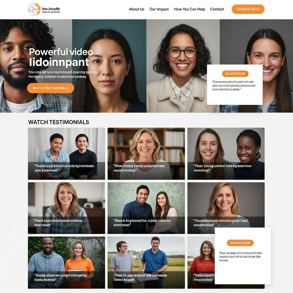 Qeyri-kommersiya Xeyriyyə Veb Sayt Dizaynı: Süni İntellekt Tərəfindən Yaradılan Konsept - Şəkil 3