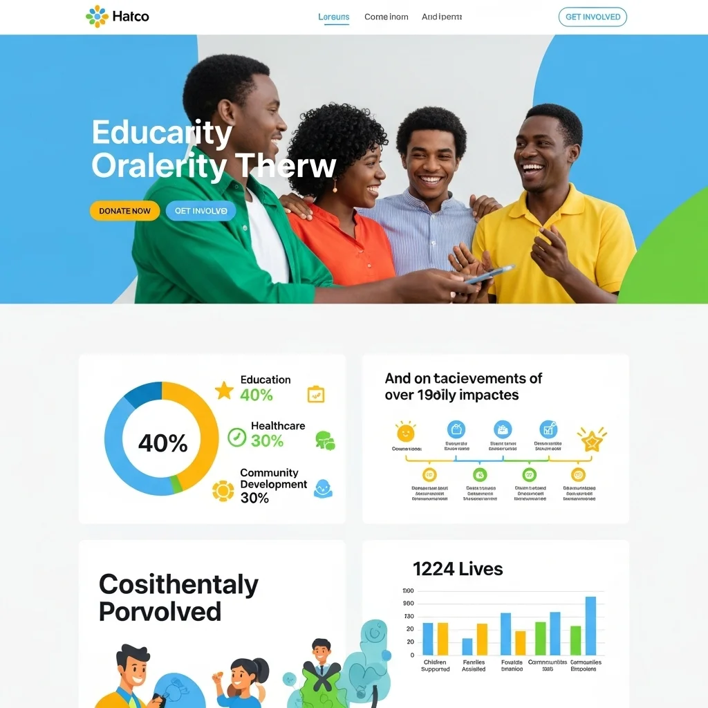 Nonprofit Charity Website Design: AI-Generated Concept - Image 1