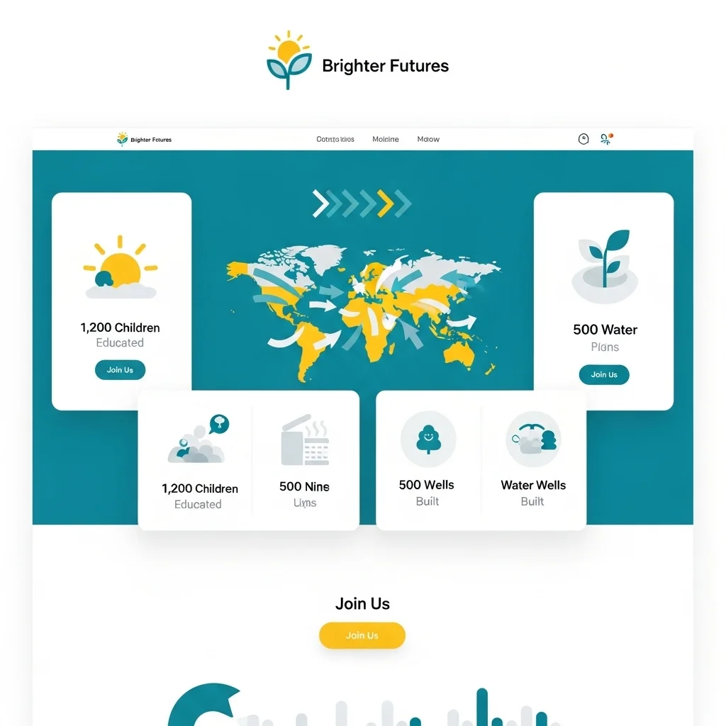 Nonprofit Charity Website Design: AI-Generated Concept - Image 2