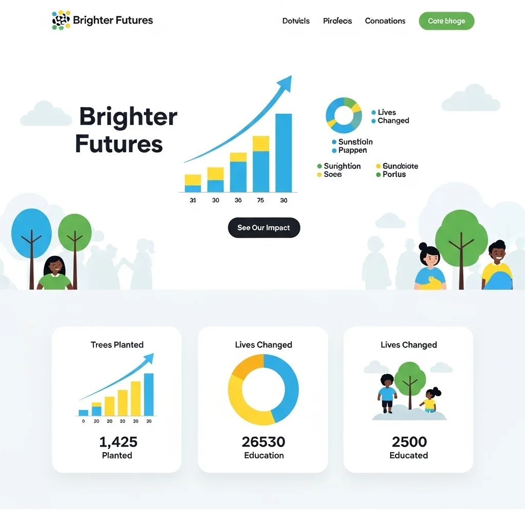 Nonprofit Charity Website Design: AI-Generated Concept - Image 4