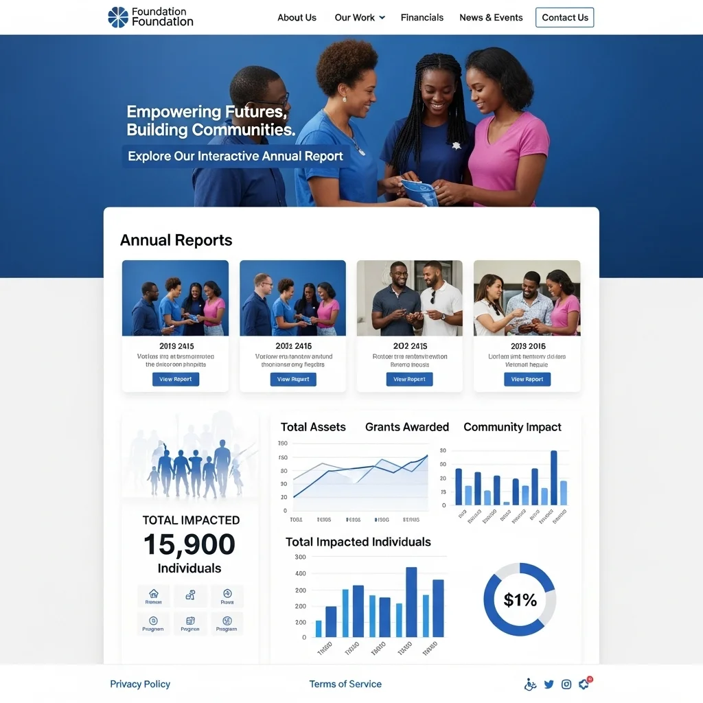 Qeyri-Kommersiya Xeyriyyə Veb Sayt Dizaynı: Süni İntellekt Tərəfindən Yaradılan Konsept - Şəkil 3