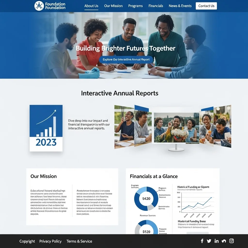 Qeyri-Kommersiya Xeyriyyə Veb Sayt Dizaynı: Süni İntellekt Tərəfindən Yaradılan Konsept - Şəkil 4