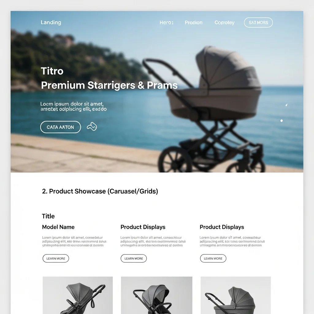 Baby Stroller Landing Page Design | Usaq Kolyaskalari - Image 3