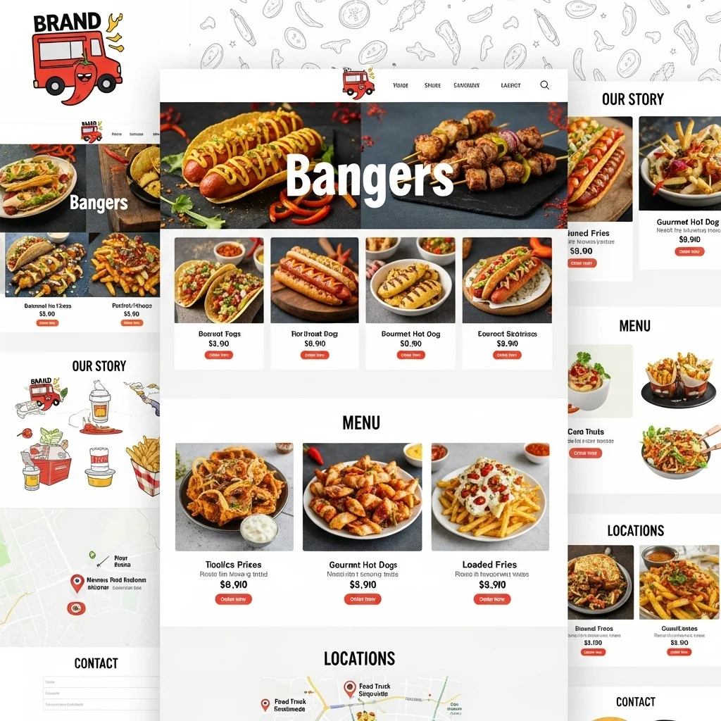 AI-Generated Restaurant Website Design: Concept 1