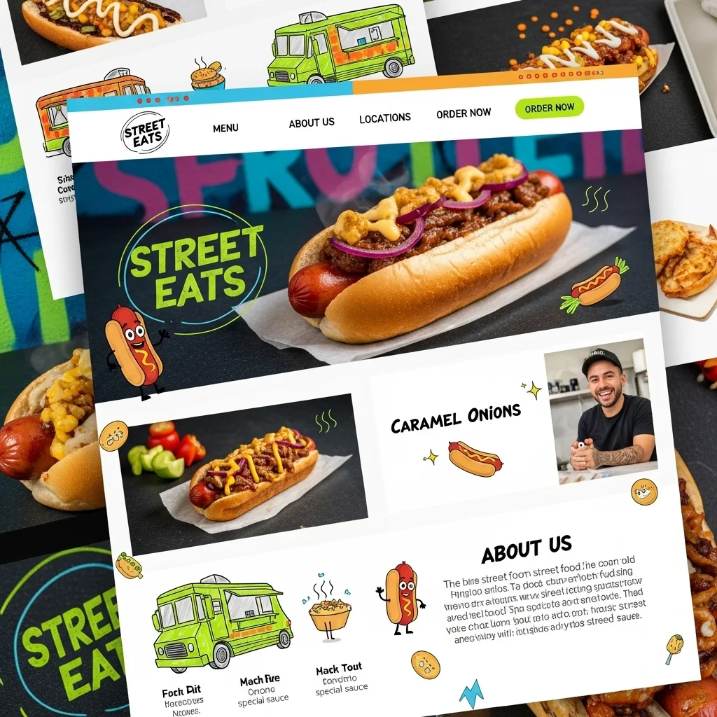 AI-Generated Restaurant Website Design: Concept 2
