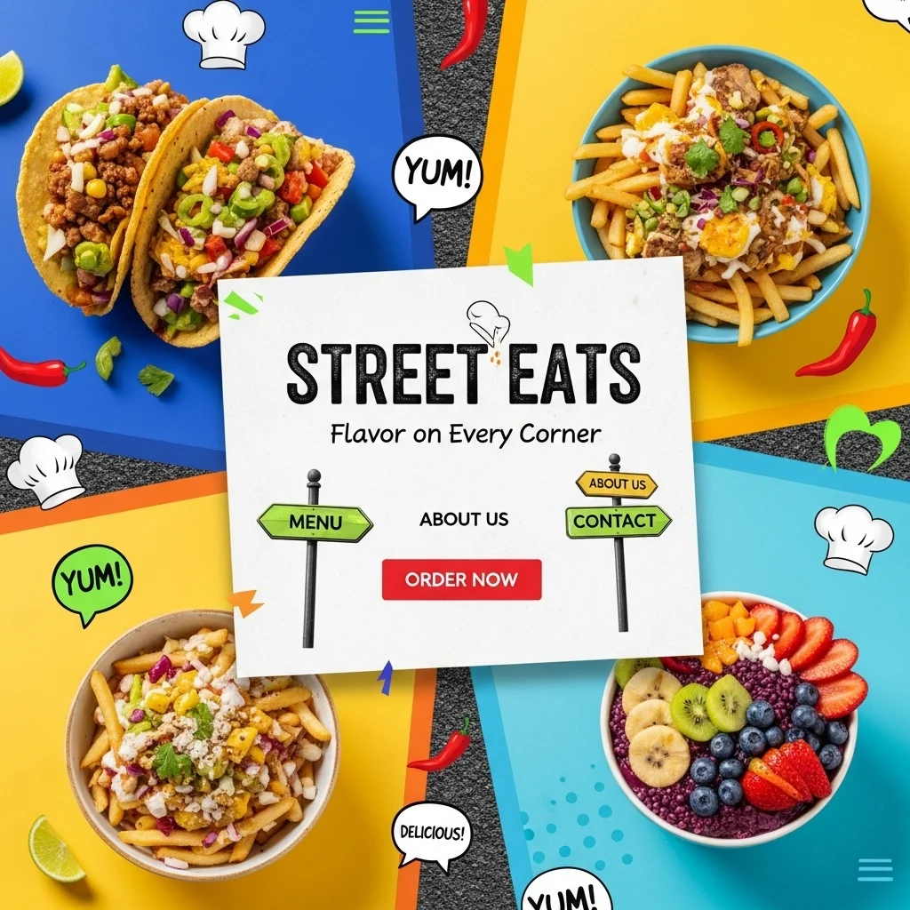 AI-Generated Restaurant Website Design: Concept 3