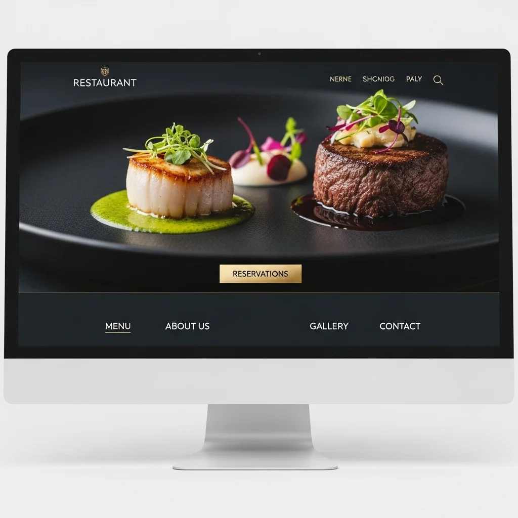 Restoran Veb Sayt Dizaynı: Süni İntellektlə Yaradılmış Konsepsiya - Şəkil 1