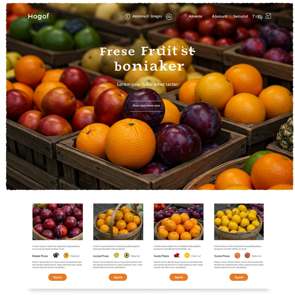 AI-generated design for Дизайн веб-сайта для продавца свежих фруктов