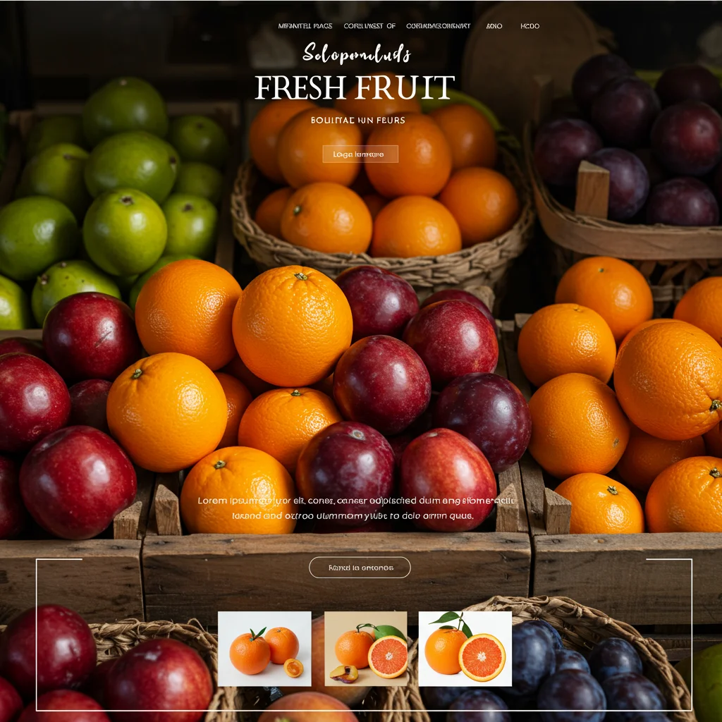 AI-generated design for Дизайн веб-сайта для продавца свежих фруктов