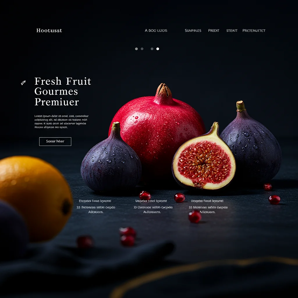 AI-generated design for Дизайн веб-сайта для продавца свежих фруктов