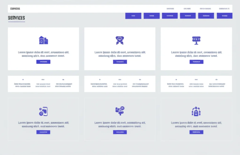Дизайн страницы услуг, созданный ИИ 2
