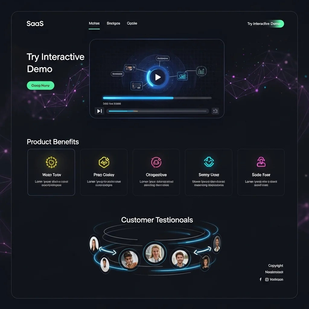 Дизайн веб-сайта SaaS, созданный ИИ — Технология v2.1 — Изображение 1