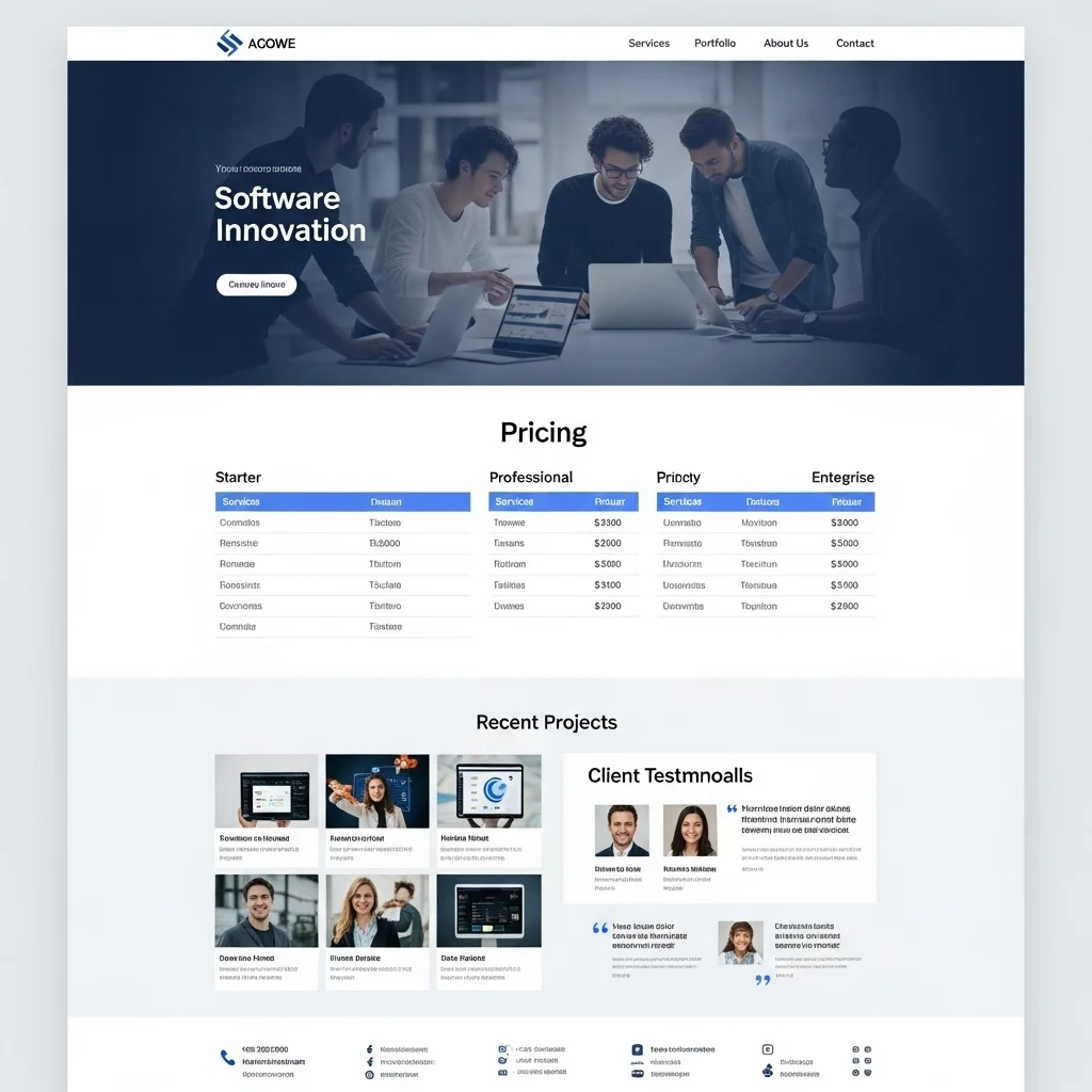 Texnologiya SaaS v3 Veb Sayt Dizaynı: Süni İntellekt Tərəfindən Yaradılan Konsept - Şəkil 3