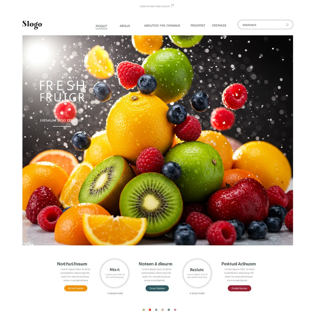 Яркий дизайн веб-сайта для продавца свежих фруктов | Электронная коммерция - Изображение 3
