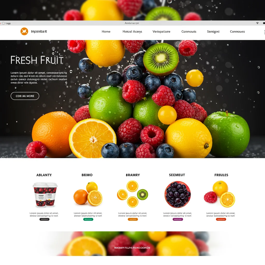 Яркий дизайн веб-сайта для продавца свежих фруктов | Электронная коммерция - Изображение 4