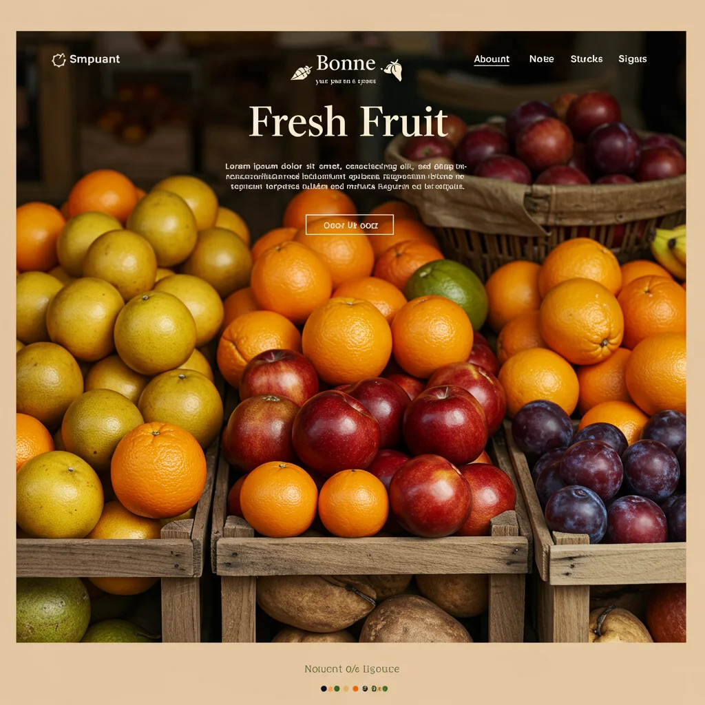 AI-generated design for Дизайн веб-сайта для продавца свежих фруктов
