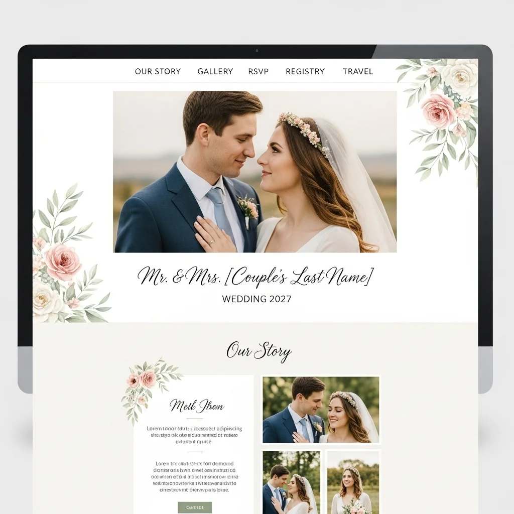 Wedding Planner Website Design: AI-Generated Concept - Image 2